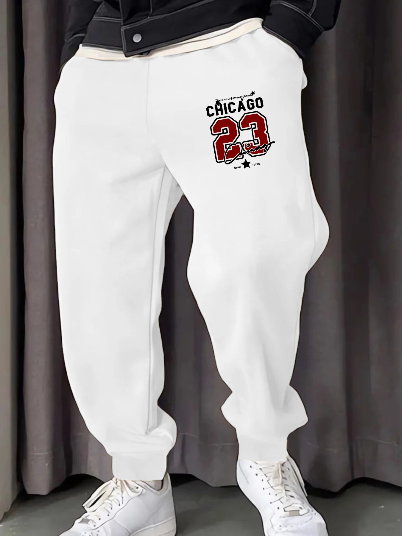 

Мужские спортивные штаны с принтом из джерси Chicago номер 23, модные уличные длинные брюки, повседневные универсальные брюки в стиле хип-хоп
