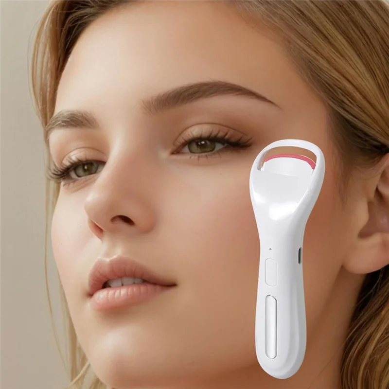 أداة تجعيد الرموش الكهربائية القابلة لإعادة الشحن من ABJO مع أداة أسطوانة تسخين أكبر لتجعيد الرموش طويلة الأمد للنساء