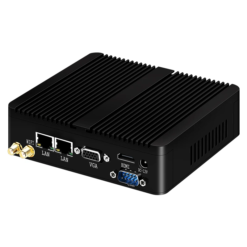 Helorpc Pfense 산업용 미니 PC 인터 셀러론 프로세서, 윈도우 10, 11, 리눅스 데스크탑 컴퓨터, 4XUSB, HDMI, VGA, 2XRS23, 2 지지대