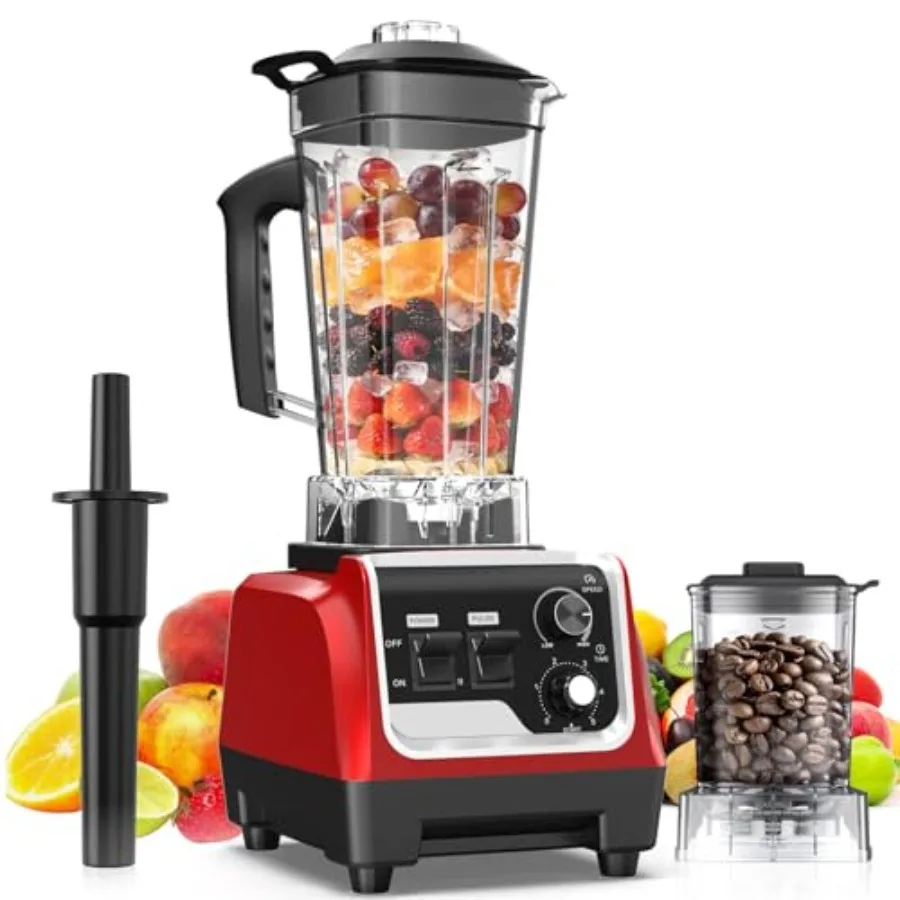 1800W High-Speed Blender for Smoothies with 70 oz Large Capacity and 20 oz Grinding Cup in Silver - 28000RPM Blending Power for
