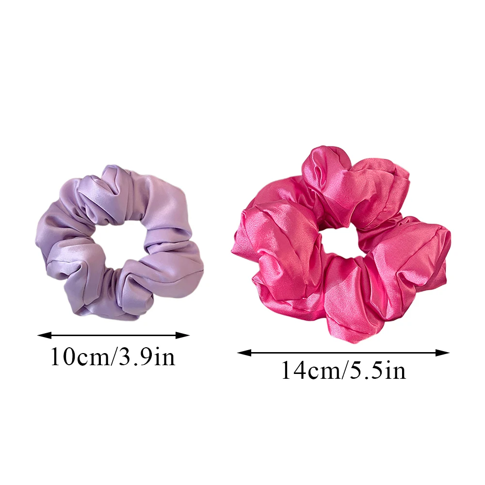 New Satin Hair Scrunchies spugna riempimento macchia di seta di grandi dimensioni tinta unita corda per capelli accessori per capelli elastici