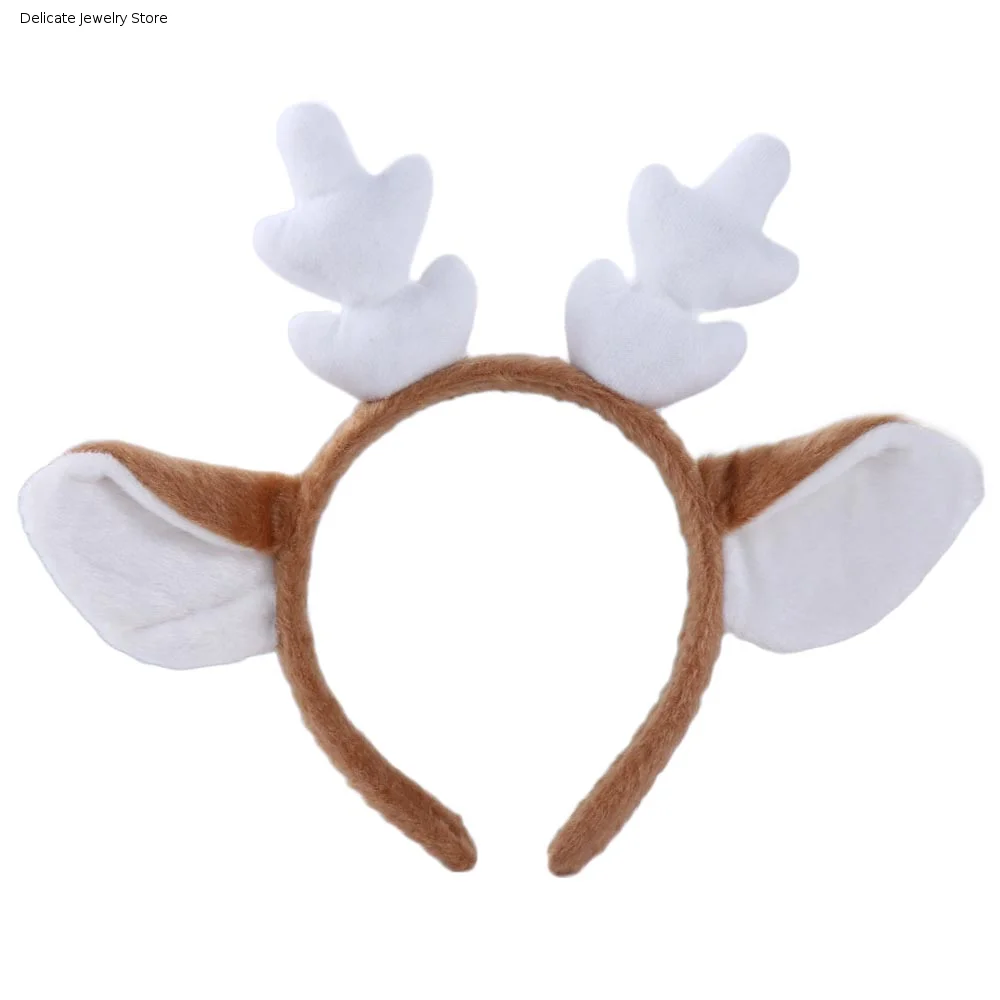 Cute Party Christmas Female Cloth Make Up Antler Headband Women Hair Band Korean Style Head Hoop Hair Accessories
