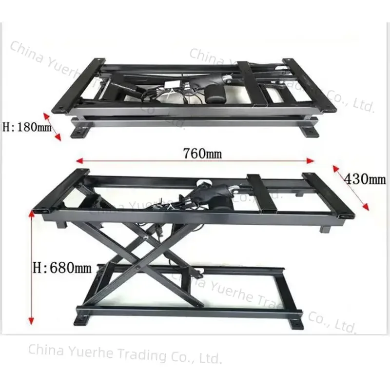 

60kg multifunctional electric wired remote control coffee table dining table 24V lifting hardware folding iron frame BB