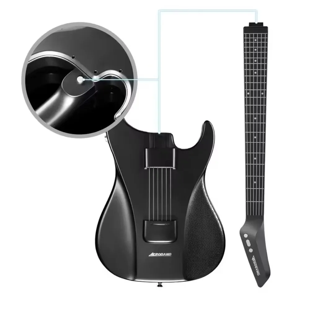 Headless Guitar and Guitar Smart Silicone Strings Bluetooth and 8 Voices USB MIDI Function Adult Gifts