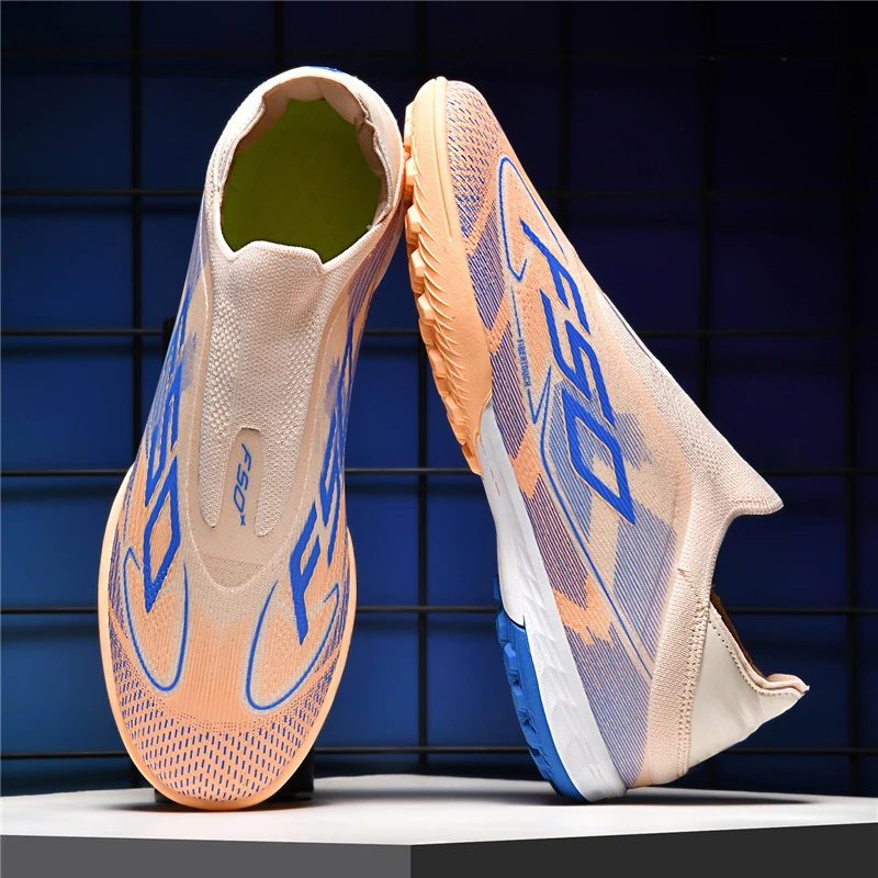 Neue Herren-Fußballschuhe, Gras, für Erwachsene, rutschfeste Fußballschuhe, ultraleicht, für den Innenbereich, rutschfest, für FG-Rasen, Futsal, bequem – Detail 7