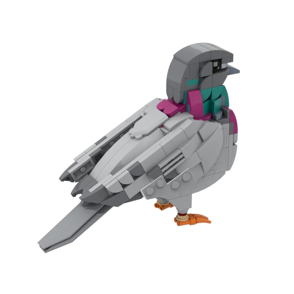 

MOC-208738 Feral Pigeon Building Blocks Model Feral Pigeon Birds Bricks Assembly Educational Toys Kids DIY Birthday Gifts