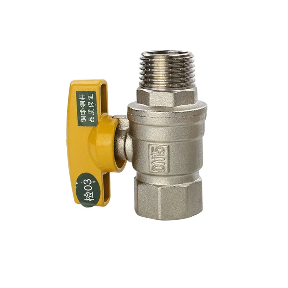 

Полностью медный 4-точечный внутренний и внешний провод Живое соединение Газовый клапан с короткой ручкой Медный шаровой клапан Сердечник Шаровой клапан с большим потоком