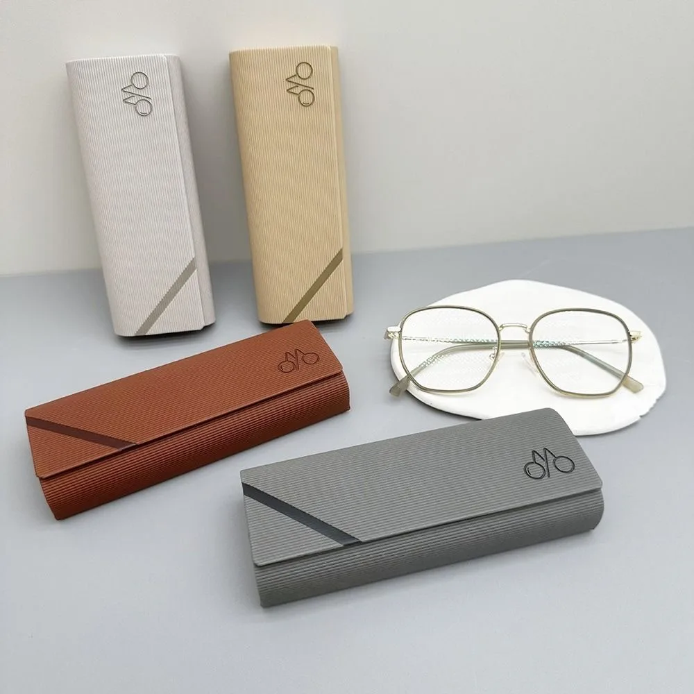 

PU Leather Glasses Boxes Holder Creative Stress Resistance Eyebrow Pencil Box Multifunctional Myopia Glasses Case Students
