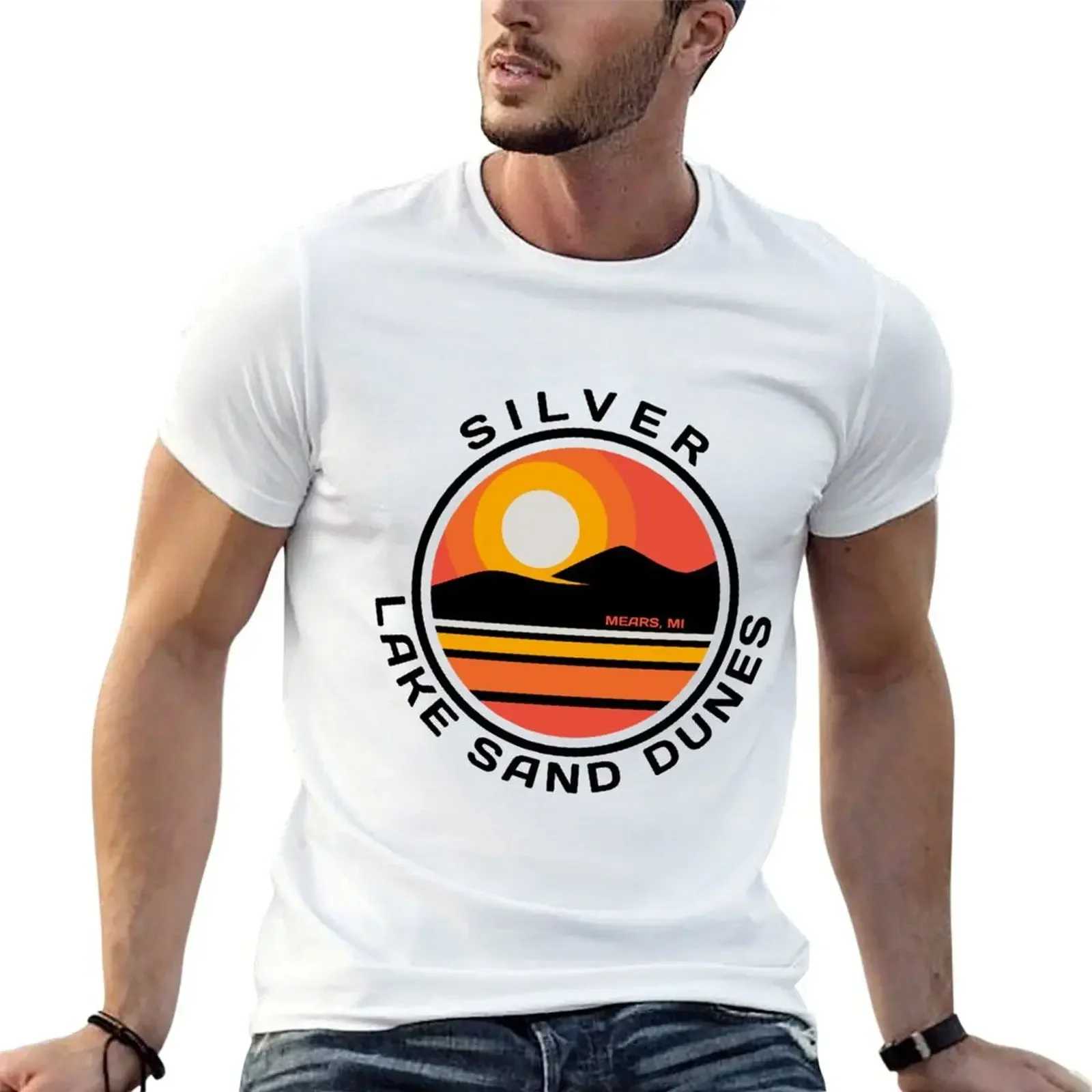 Silver Lake Sand Dunes T-Shirt graphic tee shirt vintage graphic tee anime tshirt sweat mens graphic t-shirts pack