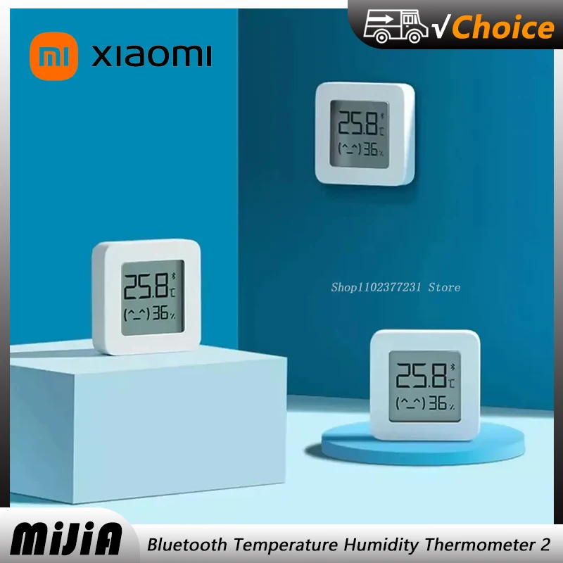 

Оригинальный термометр Xiaomi Mijia 2, Bluetooth, датчик температуры и влажности, измеритель влажности, умный ЖК-экран, цифровое приложение Mijia
