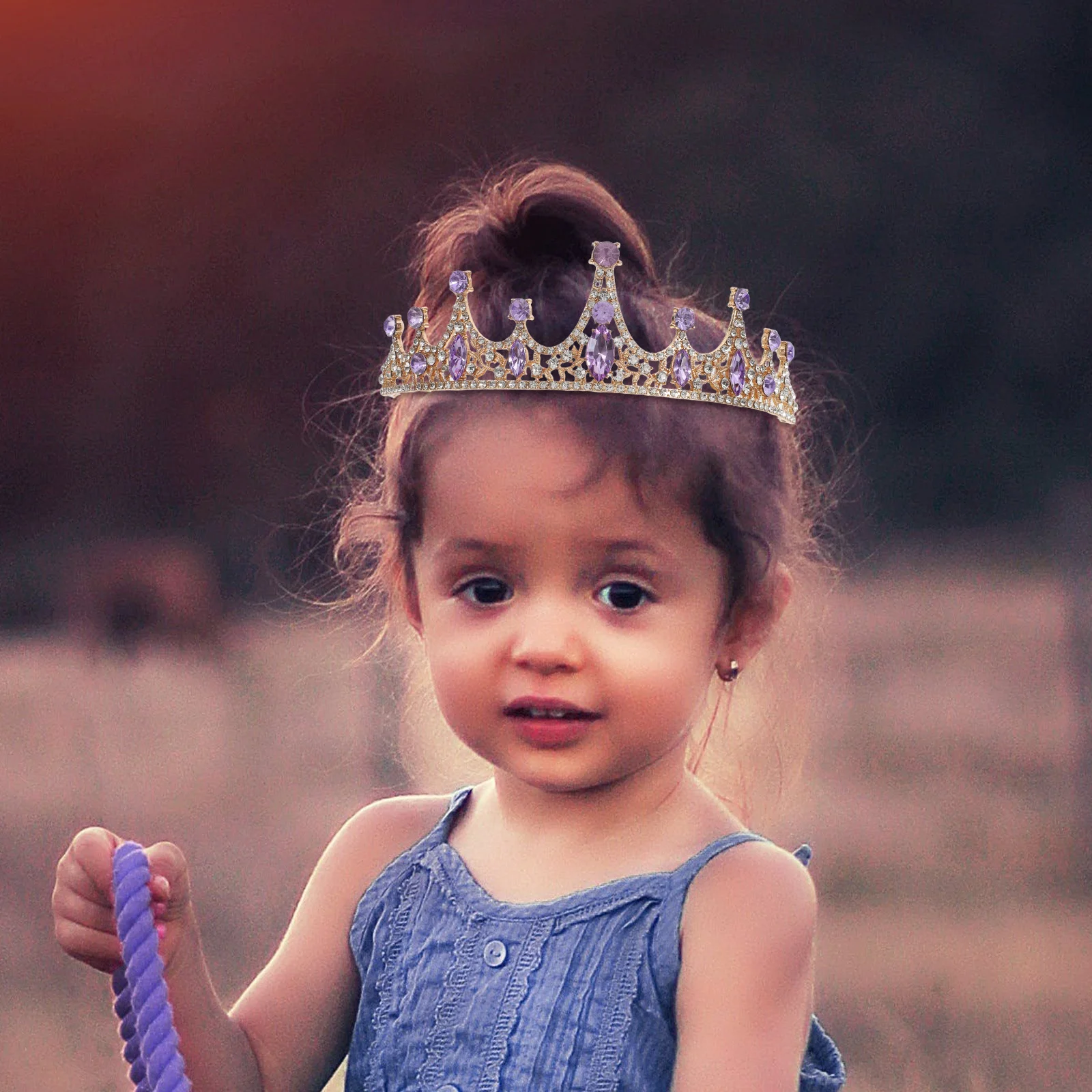 

1 Piece Rhinestone Crown Headband for Little Shiny Crowns Headbands Birthday Christmas Party Favor Hair Ornament