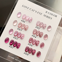 MIANEL 1-12pcs 12ML Summer Nails Love Cat Eye Gel Nail Polish 2025 New Whitening Dragon Fruit Pink Glass Beads Gel Polish