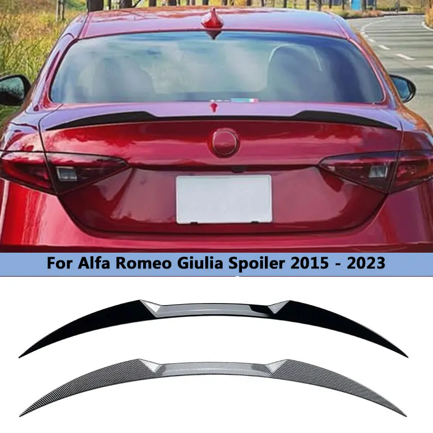 Car Tail Wings Fixed Wind Spoiler Rear Wing For Alfa Romeo Giulia Spoiler 2015-2023 Body Exterior Guard Decoration Accessories