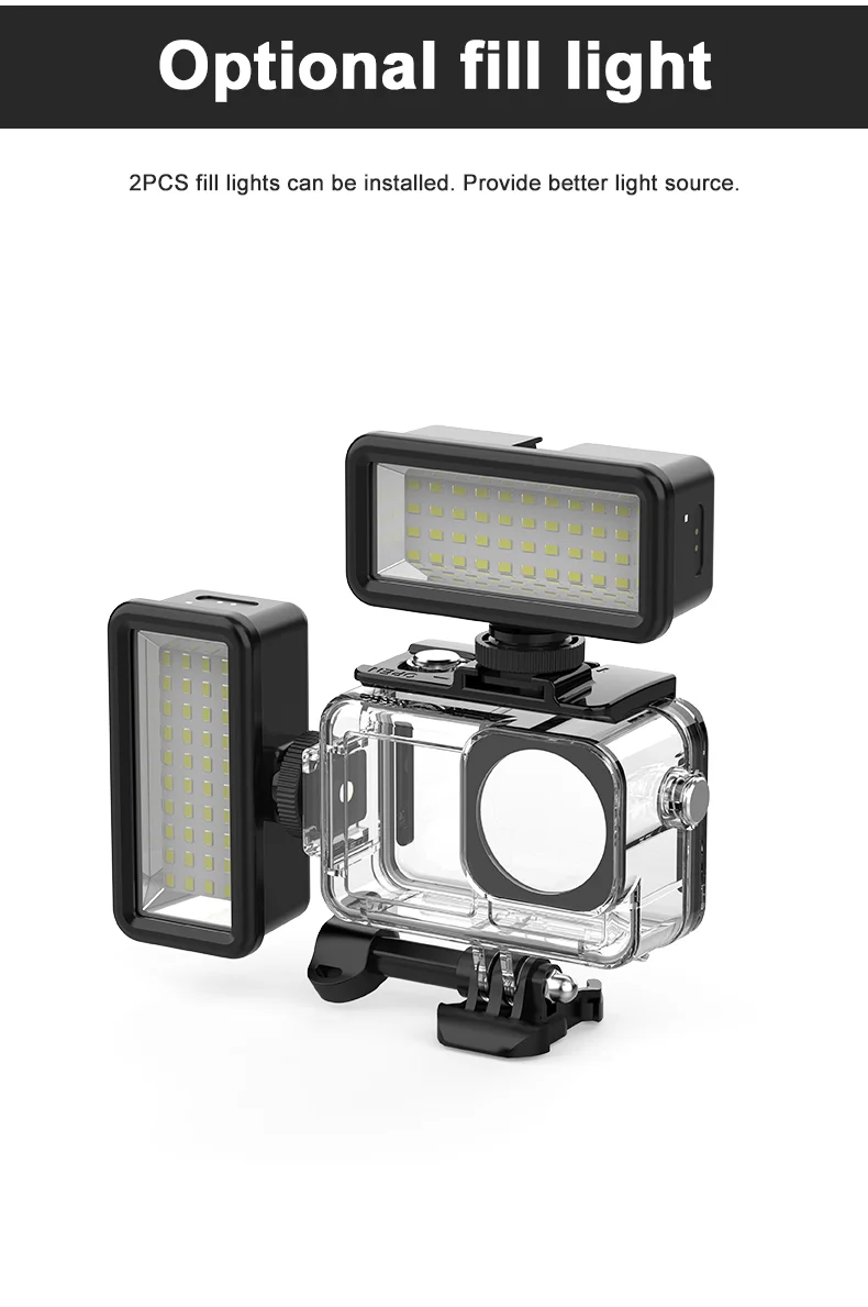 ACTION 5/4/3 Waterproof Case Diving Underwater Protective Housing Shell for DJI Osmo Action 5 PRO 4 3 Action Camera Accessories