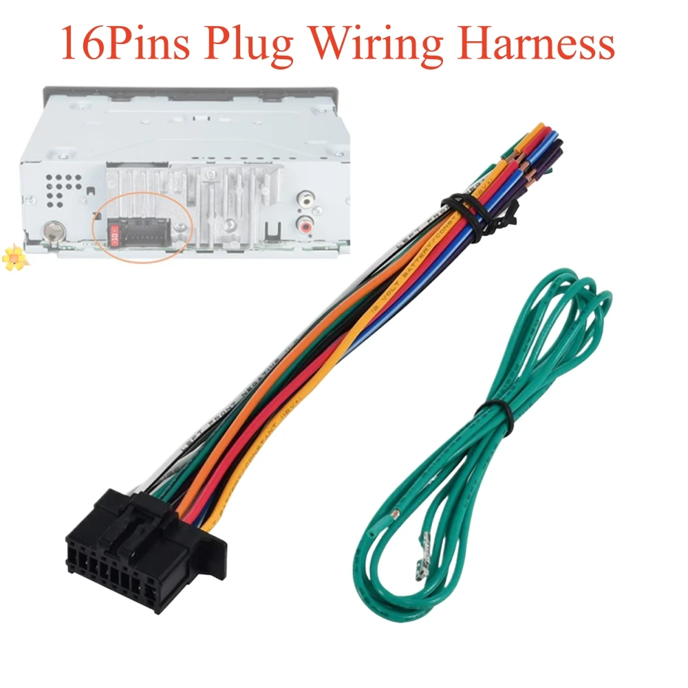 

For Pioneer DEH P4300UB P4200UB 4500BT AVH X3700BHS X5700BHS X7700DVD AVIC 16Pins Plug Wiring Harness Radio Cable Accessories