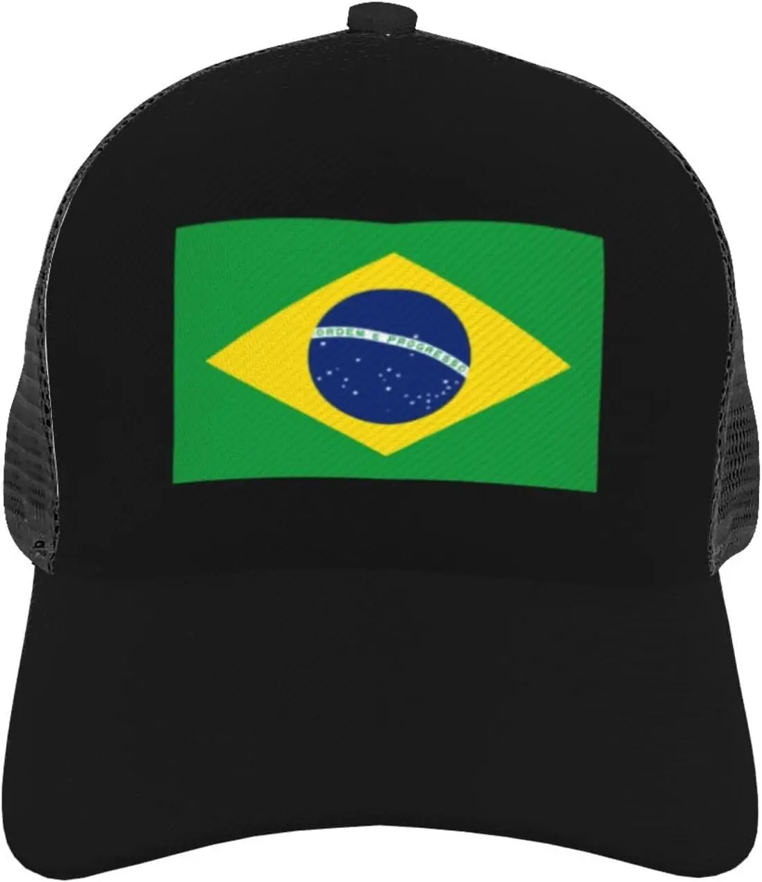 Flag of Brazil Baseball Hats Unisex Adjustable Outdoor Breathable Mesh Baseball Hat