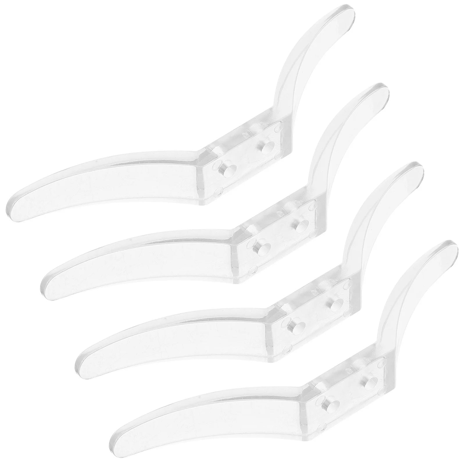 4Pcs Roller Curtain Positioning Hook Transparent Blind Cord Safety Cleats for Window Blind Rope Fixing No Tools Needed Easy