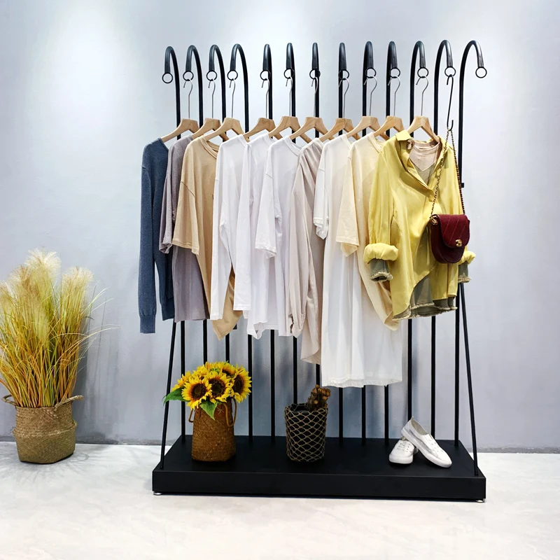 

Tie Dangdang, Полка Nakajima, Полка для одежды из кованого железа, Магазин одежды от пола до пола