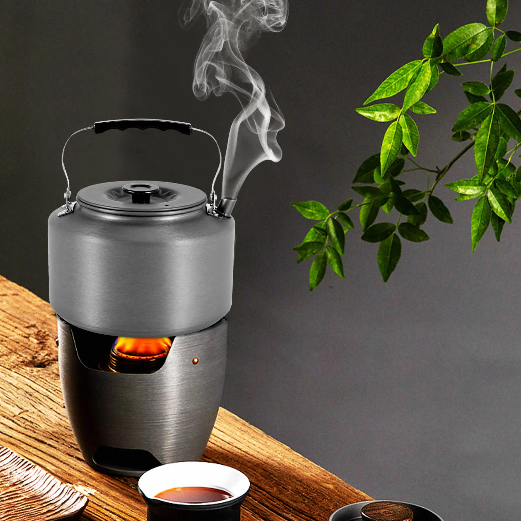 A40Z-Camping Kettle 2.0L Open Campfire Coffee Tea Pot Fast Heating Outdoor Gear Great For Boiling Water Ultralight Portable