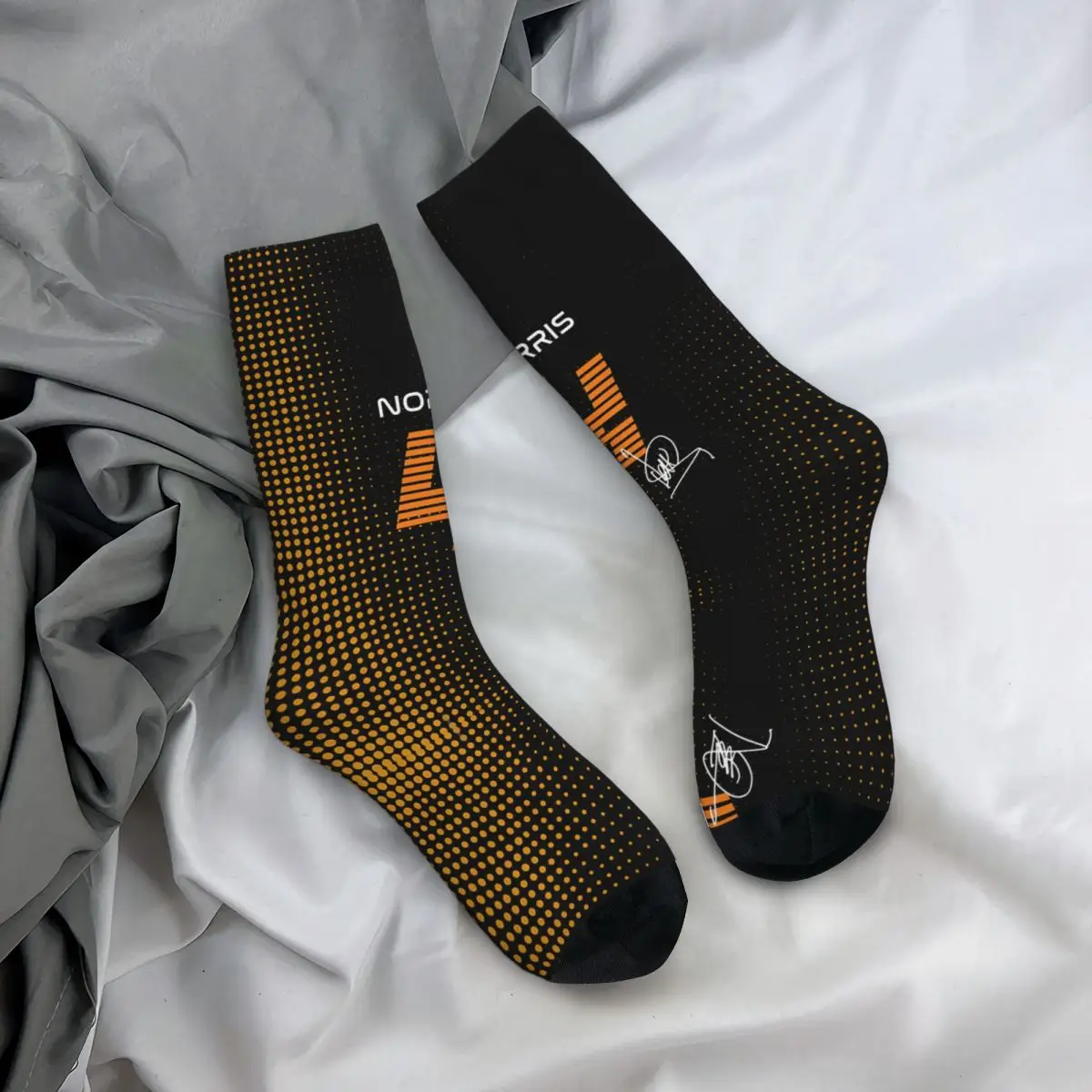 Lustige verrückte Socke für Männer Orlando Norris Hip Hop Vintage F1 Formel 1 glückliche Qualität Muster gedruckt Jungen Crew Kompression socke