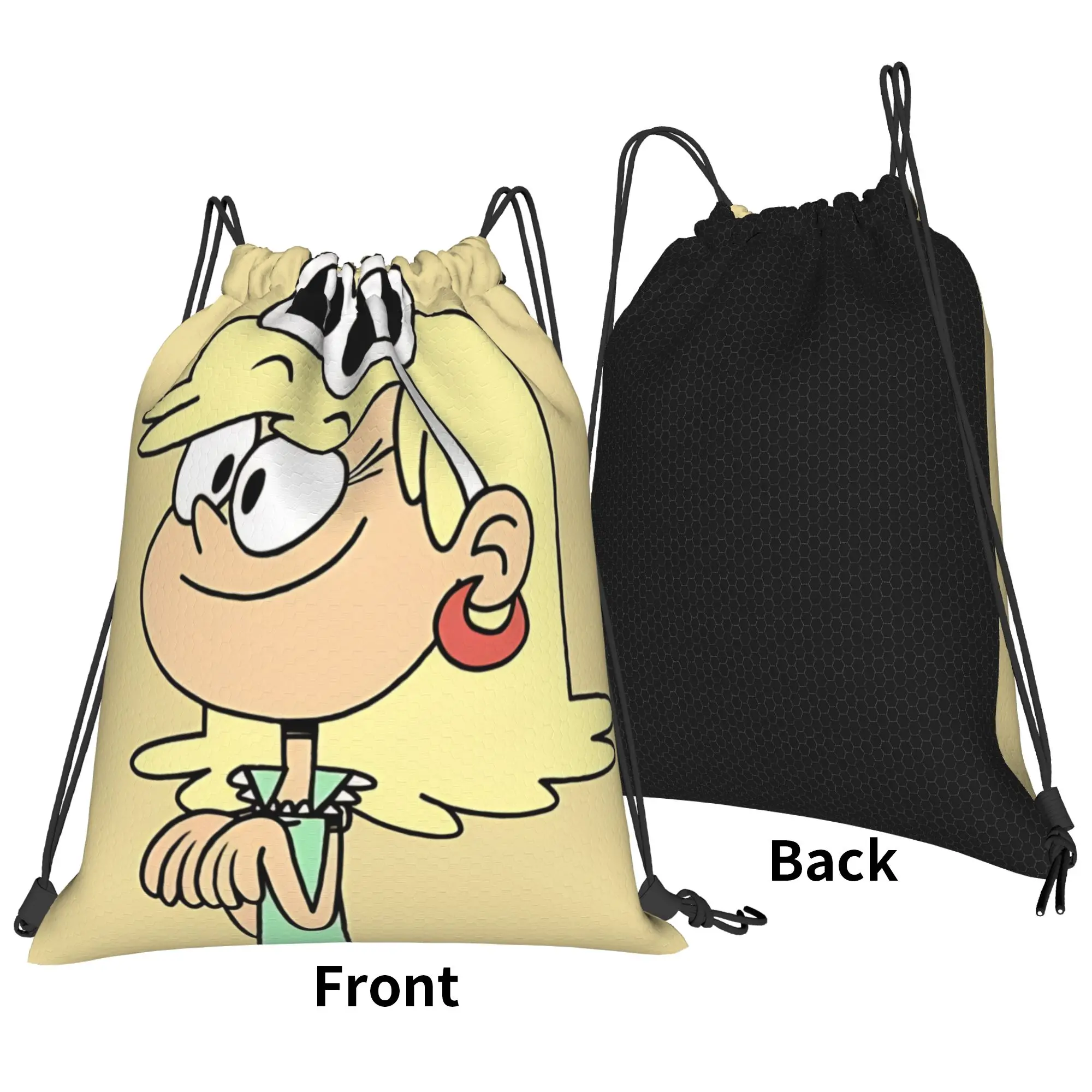 The loud house classic cartoon  Portable Hiking Riding Gym Drawstring Storage Sporty Backpacks