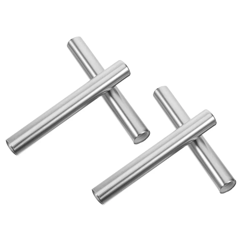 

4pcs Toilet Brush Handle Stainless Steel Replacement Pole For Toilet Bowl Brush Long Handle Compatible With Most Heads