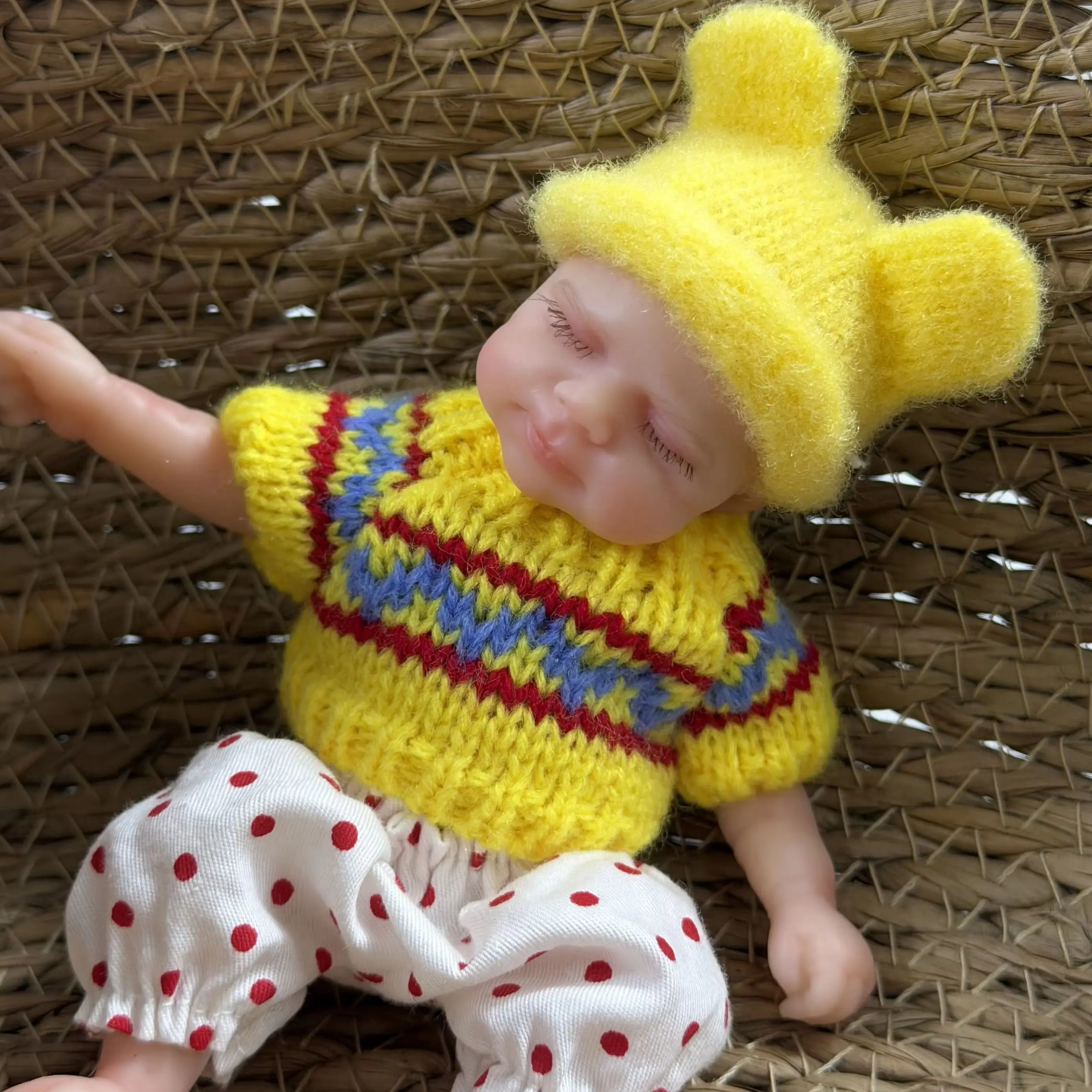 6 Inch Full Body Silicone Reborn Doll Pascale Lifelike Soft Elastic Silicone Washable Doll Toy Birthday Christmas Gift