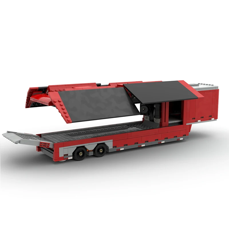 Popular Racing Anime Model MOC Building Bricks Semi-trailer Truck Modular Technology Gifts Holiday Assemble Children Toys Suit - view 3