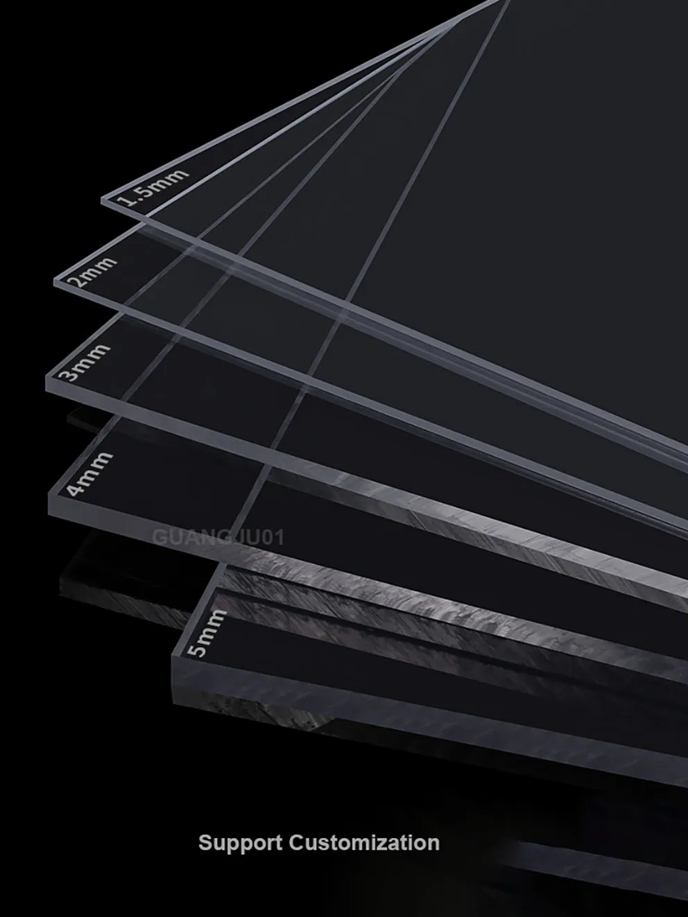 0.3~10mm Thickness PVC Plate High Transparent Plastic Sheet Hard Board DIY Material 100x100 100x200  200x200 200x300 210x297mm