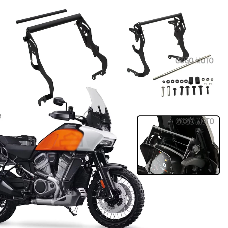 

FOR PAN AMERICA 1250 S PA1250 S 2021-Motorcycle Windshield Stand Holder Phone Mobile Phone GPS Navigation Plate Bracket