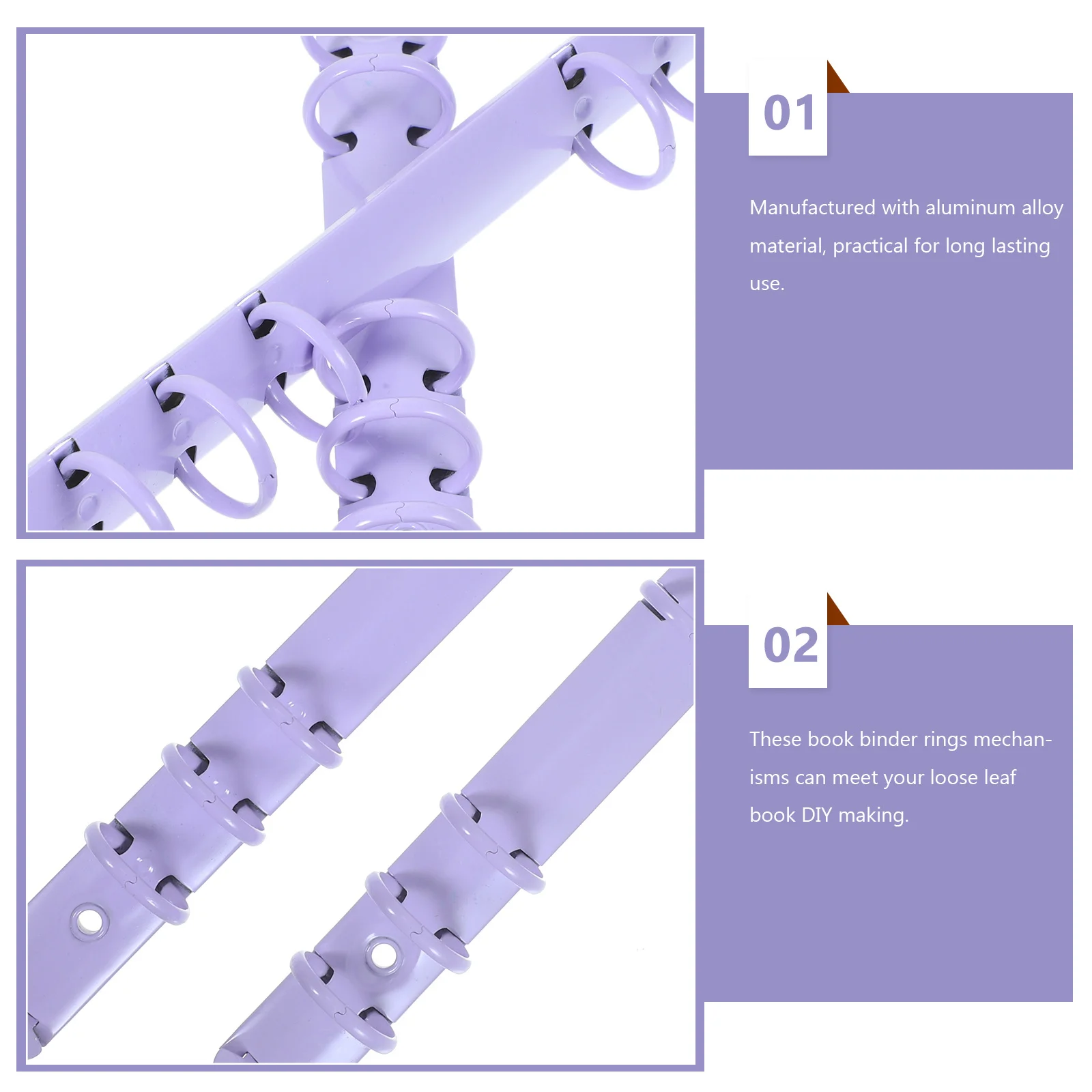 2 pezzi raccoglitori a fogli mobili in metallo inserti per colonna vertebrale clip per notebook pianificatore raccoglitore organizzatore forniture fai da te raccoglitore organizzatore