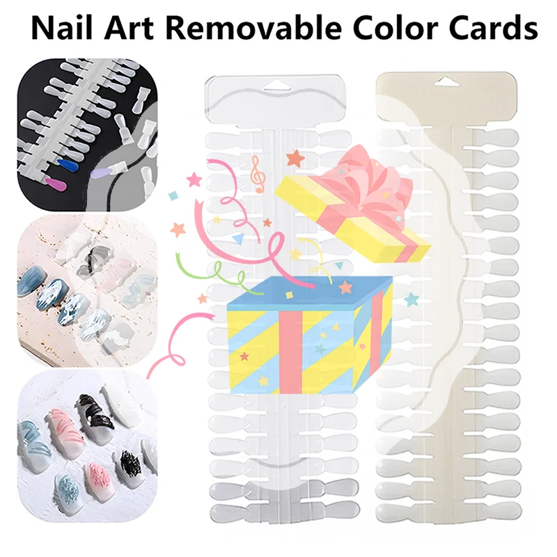 36 pièces carte de couleur naturelle/clair amovible Nail Art affichage faux ongles conseils support larme conception manucure Gel vernis outil de pratique