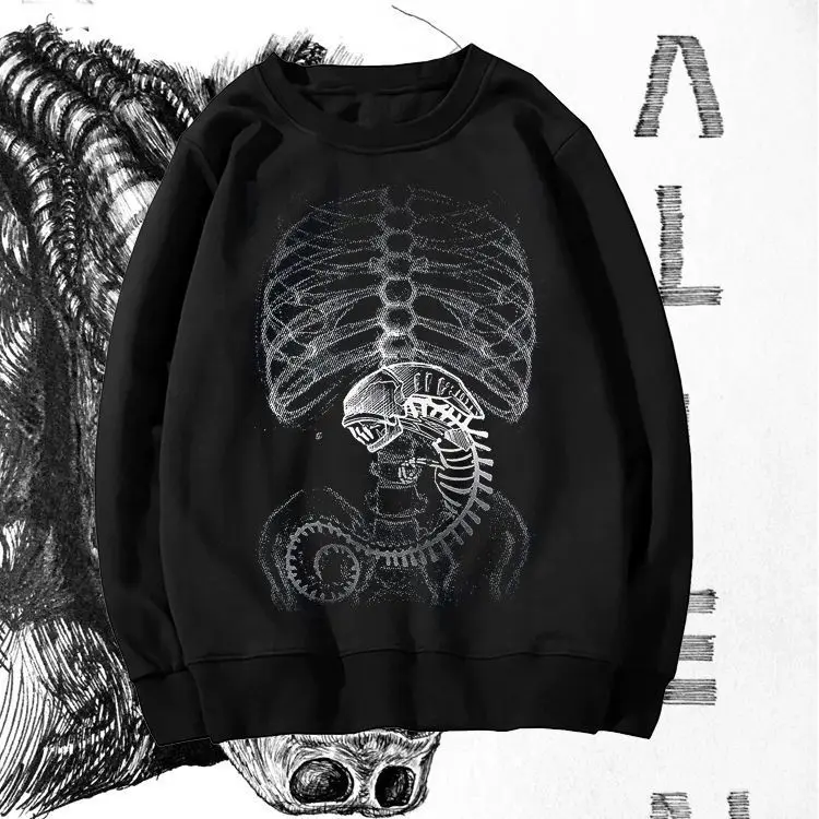 

Men's Halloween Skeleton Print Y2K Hoodie - Glow-in-the-Dark Zip-Up for Outdoor & Casual Wear