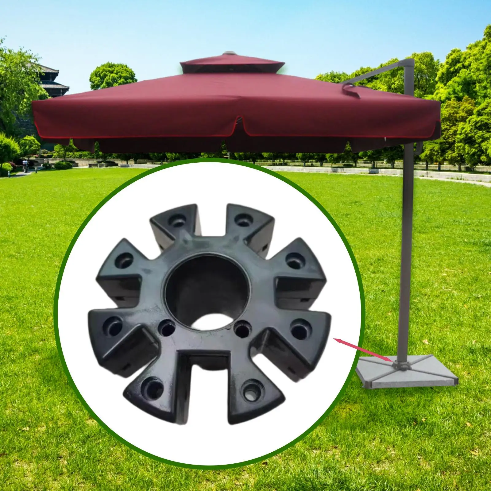 Patio Umbrella Center Plate Outdoor Patio Umbrella Accessory Load Bearing for Balcony