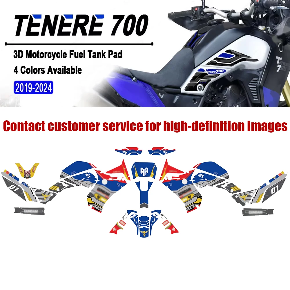 Yamaha Tenere 700 için motosiklet kaporta vinil çıkartmaları grafik çıkartmalar Yamaha Tenere 700 T700 T7 2019 2020 2021 2022 2023