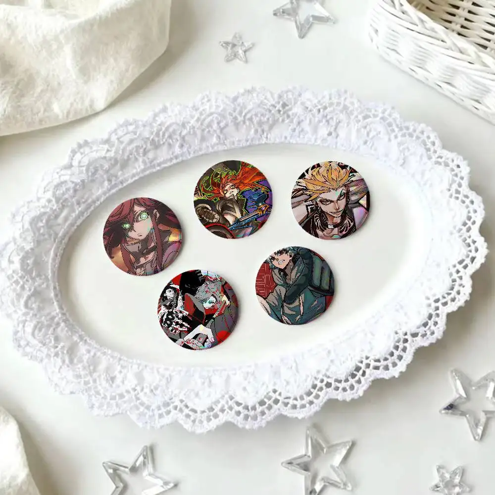 Japanese Manga Gachiakuta For Badge Personalized Custom Laser Reflective Badge Hologram Metal Enamel Pin Brooch Souvenir Gift