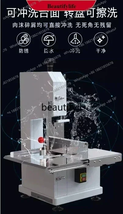 

Hot sales Bone Sawing Machine Commercial Electric Bone Cutting Machine Large Desktop Frozen Meat Cutting Pork Trotters Ribs F