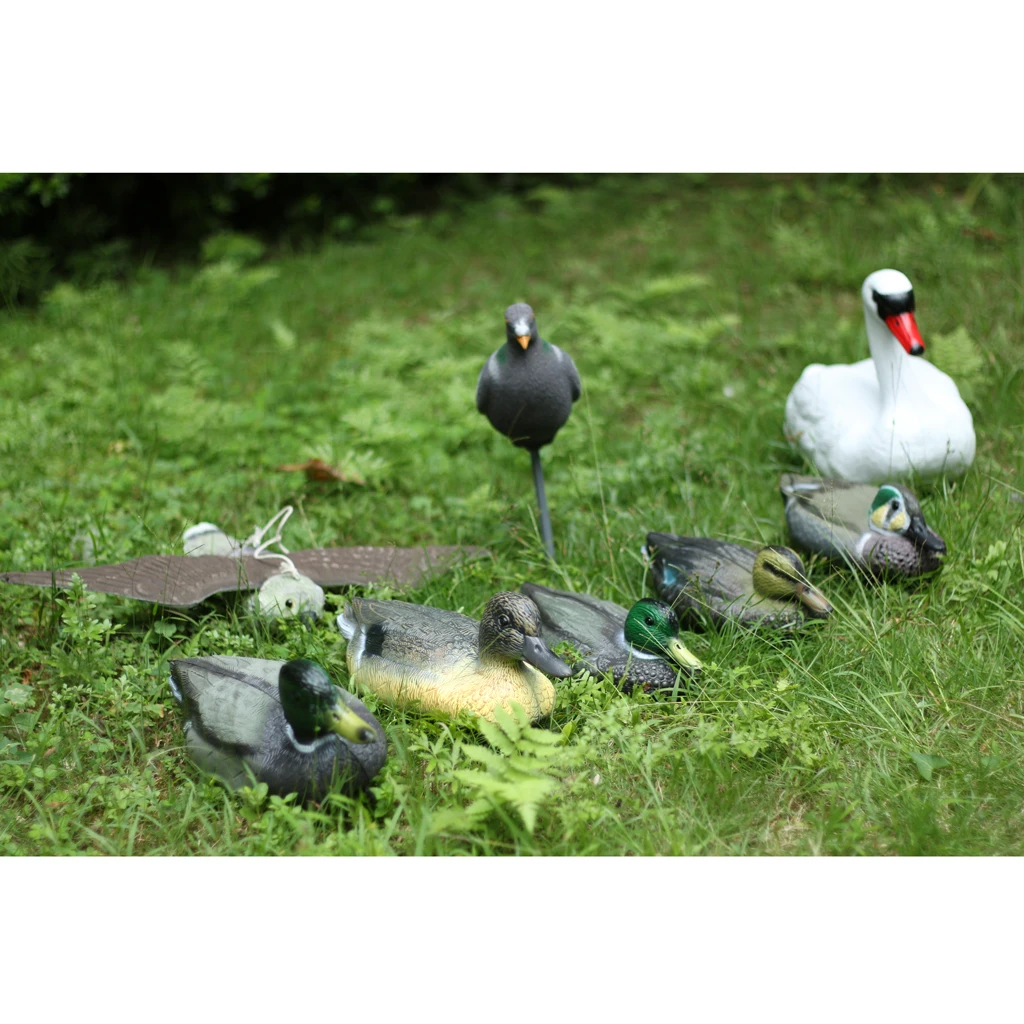 Lifelike Duck Decoy XPE Plastic Garden Yard Scarer Bird Repeller for Fishing Hunting Decoration