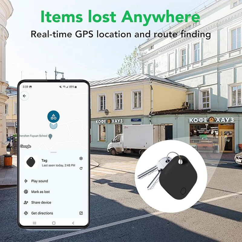 علامة أندرويد لتتبع نظام تحديد المواقع RSH لـ XIAOMI Samsung Moto تعمل مع كاميرا Google Find لتأجير السيارات وتحديد موقع نطاق التنبيه والتذكير