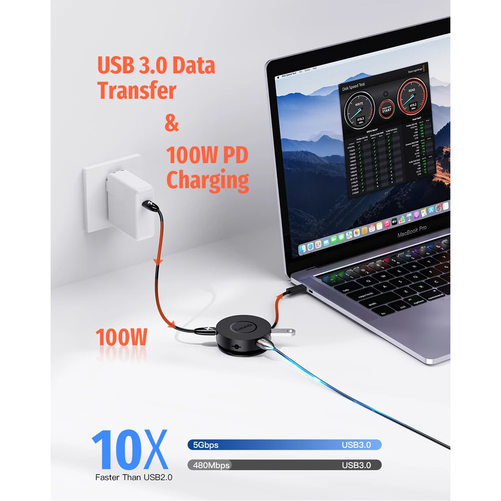 Imagem -03 - Usb c Hub Docking Station Dual 4k Porta Hdmi 100w pd Usb 3.0 Gigabit Ethernet Macbook Dell Notebooks Lenovo em 1