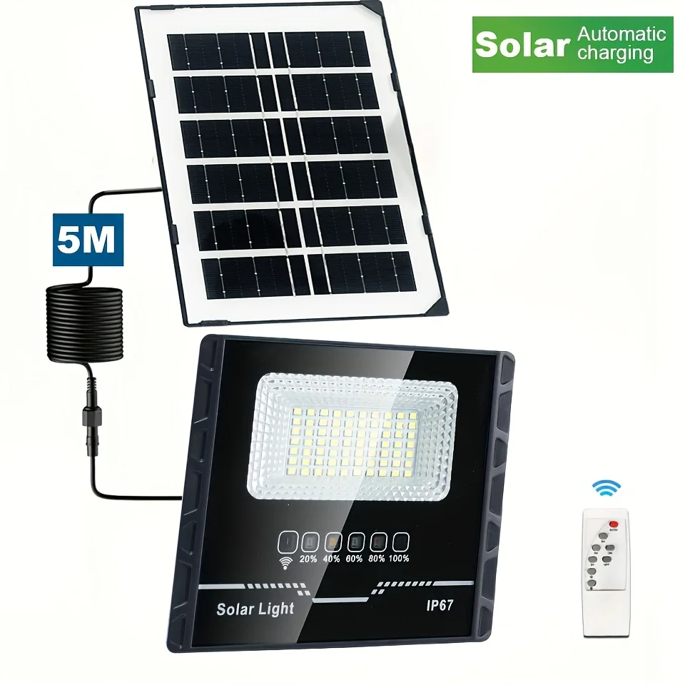 

Outdoor Solar Lights Solar Flood Light With Remote Control Waterproof LED Lights LED Solar Powered Wall Light For Garden Balcony