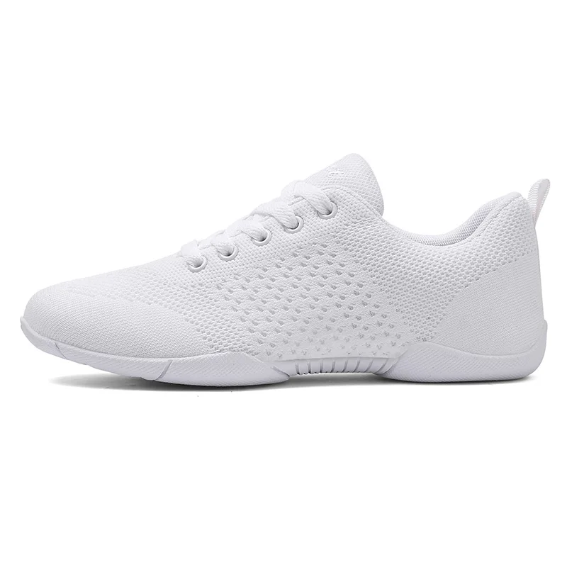 Flying Weave Breathable White Women Cheerleading Dance Shoes Children Gymnastics Sneakers Girls Boys Training sports shoes