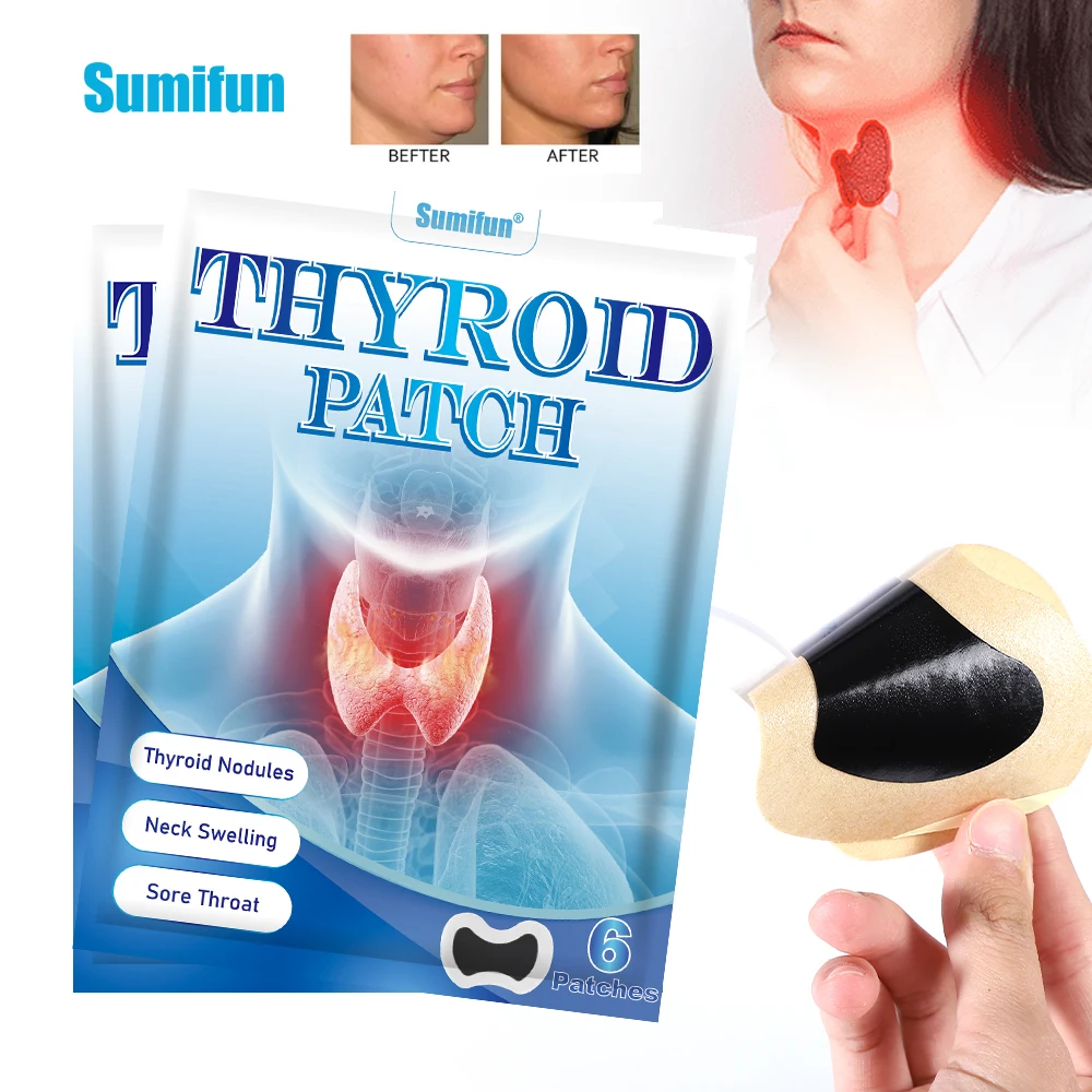 

6pcs Thyroid Gland Lymph Nodes Patch Lymphatic Detox Patch Neck Anti-Swelling Herbs Sticker Lymphpads Medical Plaster Relaxation