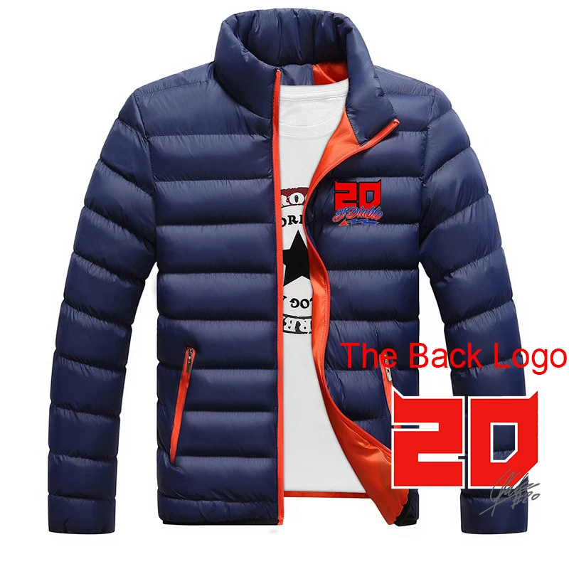 FABIO QUARTARARO WITH SIGNATURE 2024 Men New Autumn Winter Print Warm High Quality Leisure Four-Color Cotton Jacket Hoodie Top