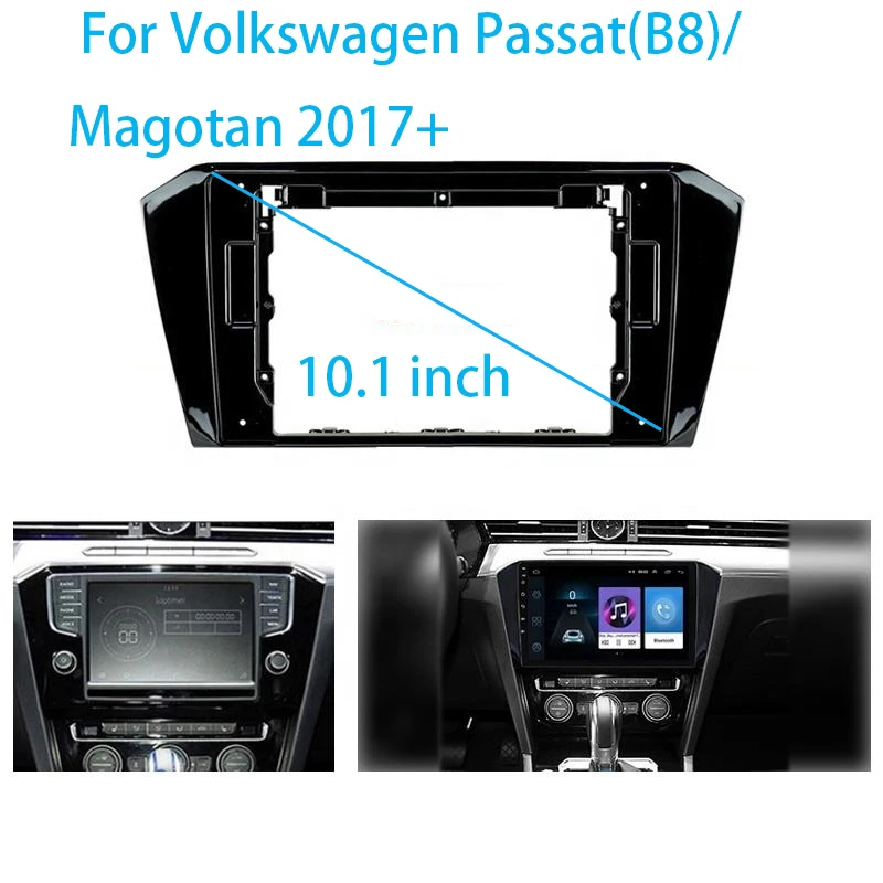 Car Radio Fascia For Volkswagen Passat(B8)/Magotan 2017+ 10.1 Inch Frame Android 2Din MP5 Player Stereo Panel