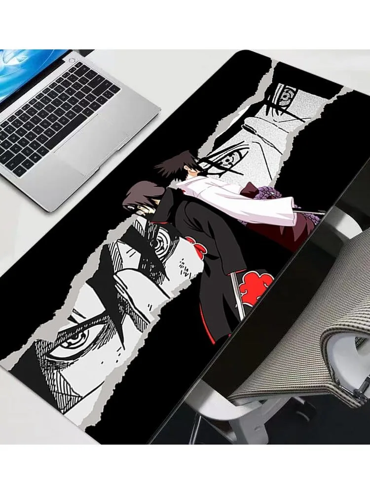 Uchiha Itachi Madara N-Naruto Uzumaki Mouse Pad XL Lockedge Gaming Accessories Computer Gamer Keyboard Mouse Mat Desk Mousepad