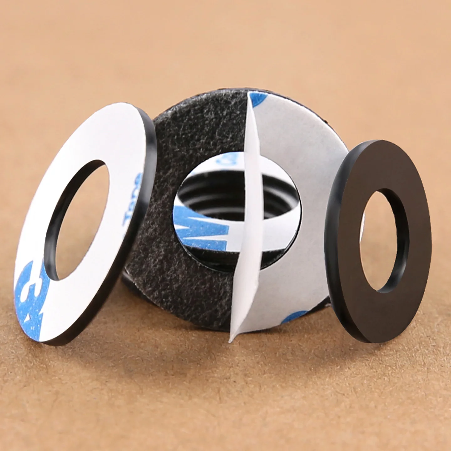 50~200pcs M2 M2.5 M3 M4 M5 M6 M8m10m12 Hard Plastic Pvc Washer Single-sided Adhesive Round Flat Pad Insulating Ring Spacer Black