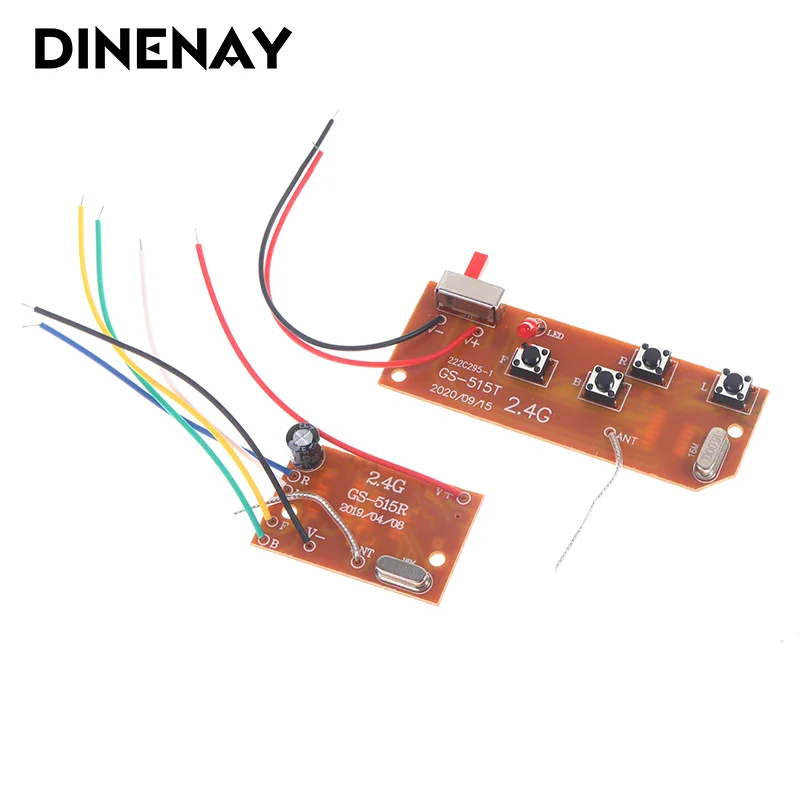 2.4G 4CH RC Remote Control 27MHz Circuit PCB Transmitter Receiver Board with Antenna Radio for RC Car Truck