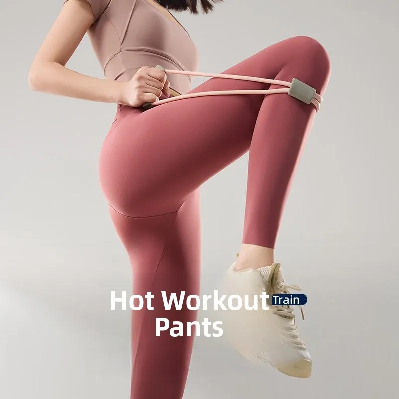 

ket Sports Yoga Pants High Waist ark Skin Thin Slimming Tight Women's Bot Wearable Summer Nine Points Exercise Trousers