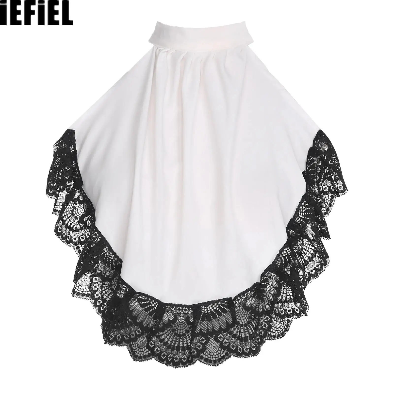 

Retro Lace Fake Collar for Women Detachable Patchwork Hook And Loop Fastener Costume Accessory